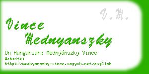 vince mednyanszky business card