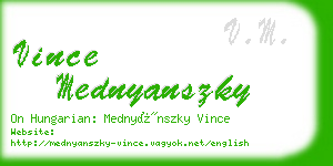 vince mednyanszky business card